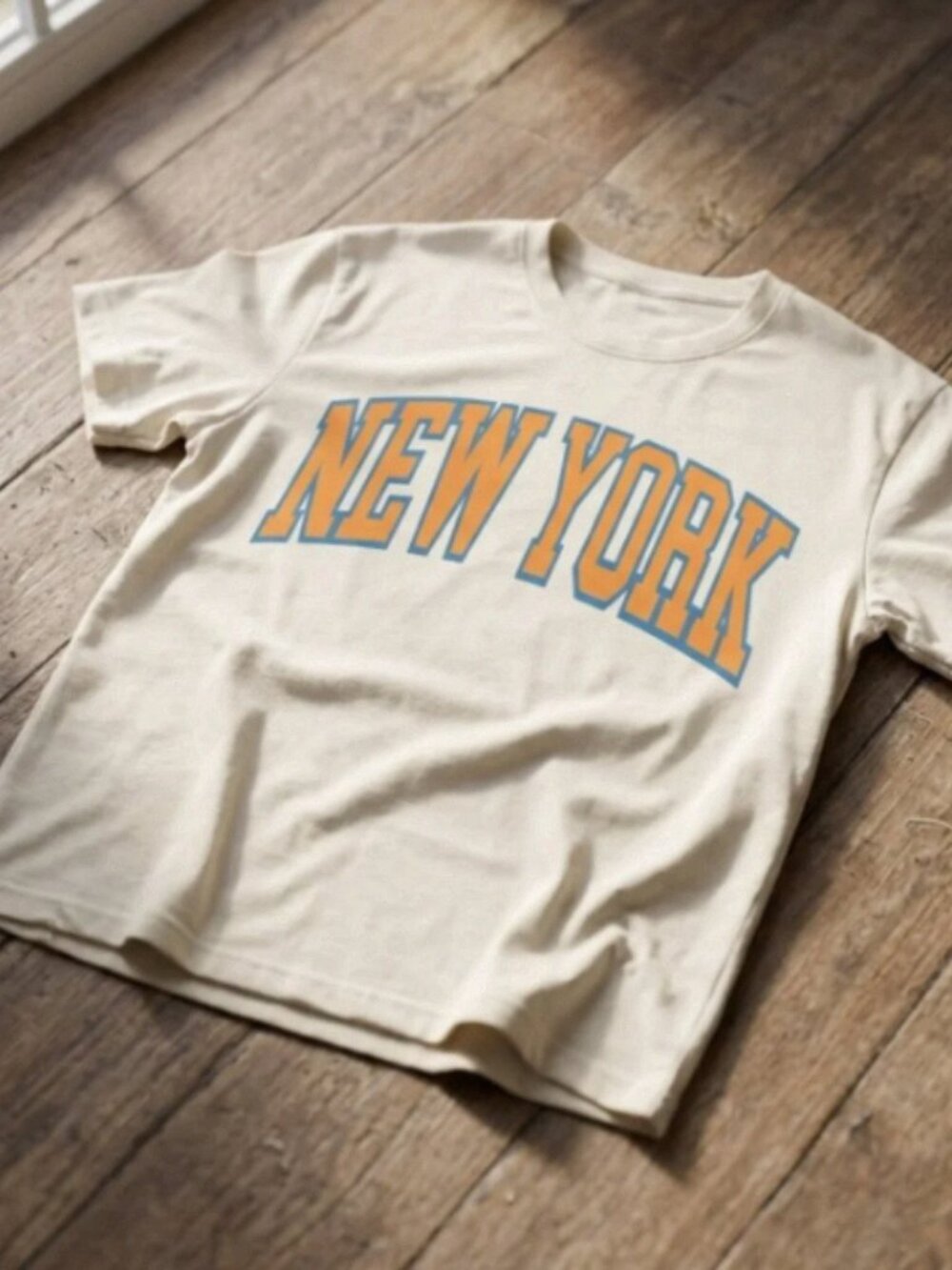 New York Knicks Vintage Retro Varsity Graphic Tee Y2K Streetwear Shirt
